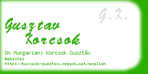 gusztav korcsok business card